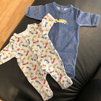 Lot 2 pyjamas en velours verbaudet