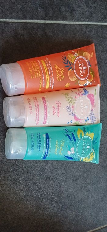 Lot 3 gels douche laino 200ml
