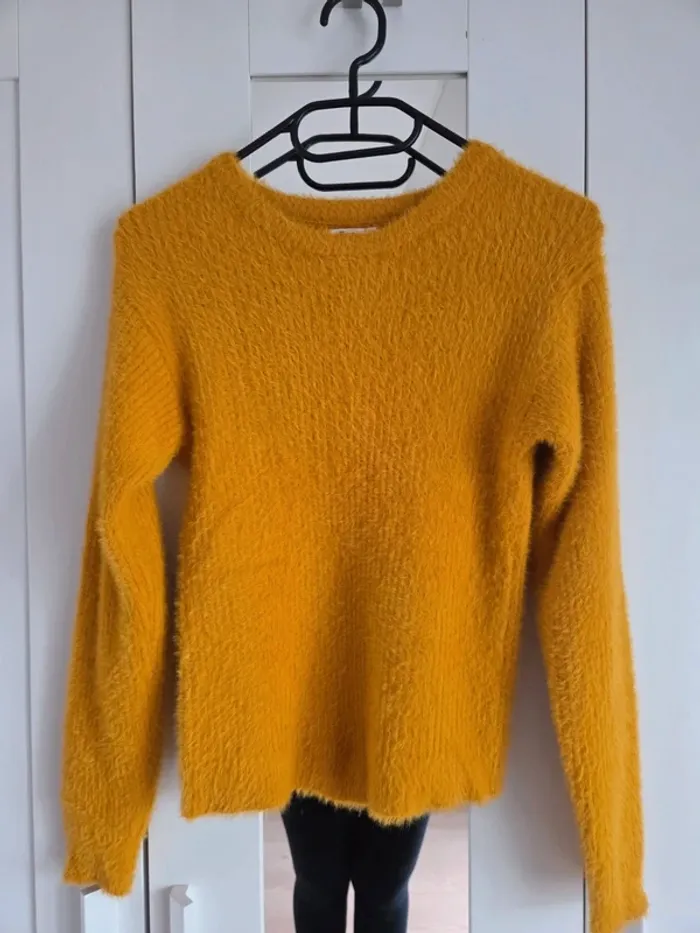 Pull chaud fille taille 10 ans moutarde Gémo