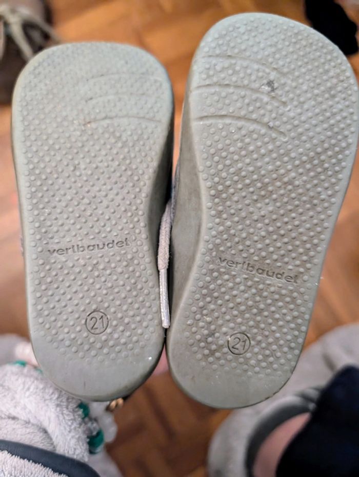 Bottines cuir gris mixte pointure 21 - photo numéro 5