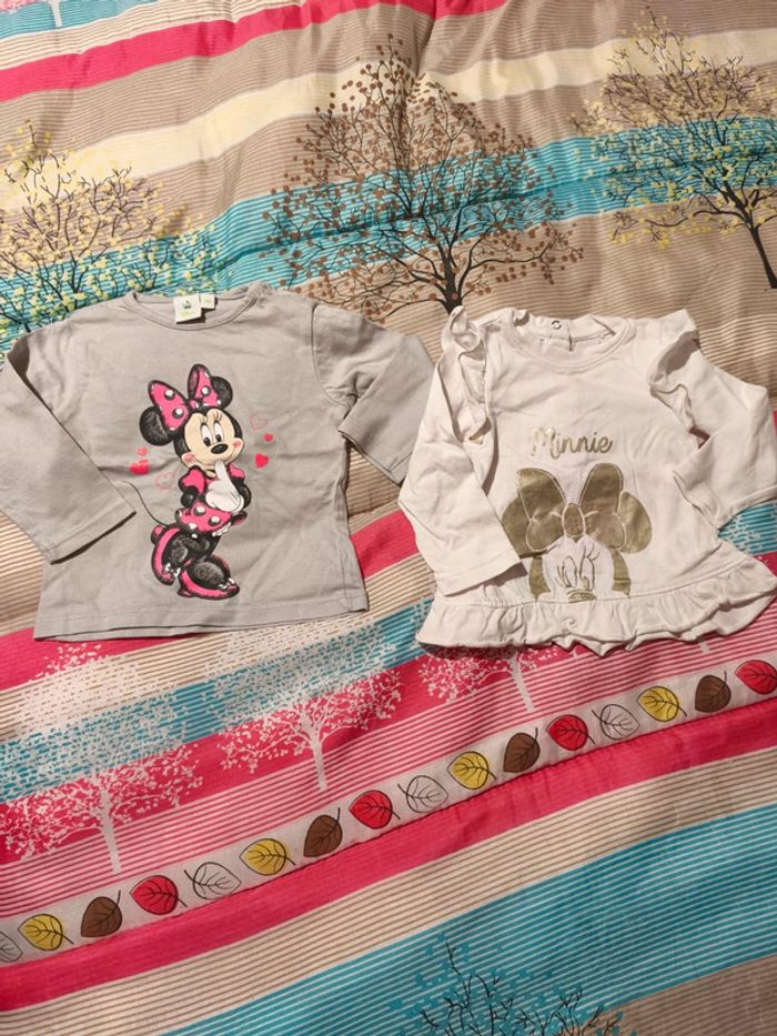 Lot de 2 tee shirt Disney Minnie 6 mois