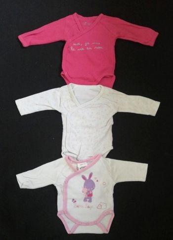 Lot de bodies fille 1 mois