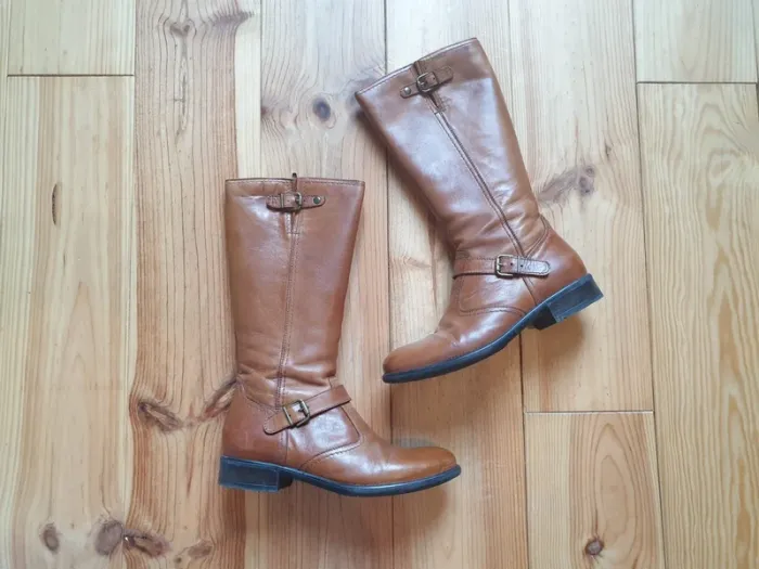 Bottes en cuir marrons André pointure 38
