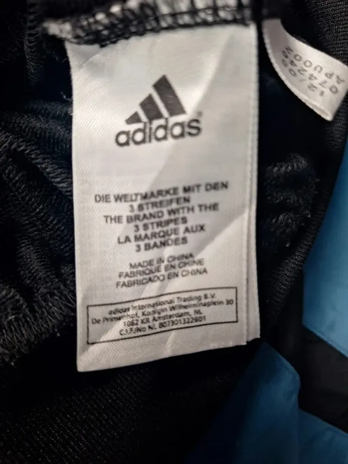 Veste Adidas vintage zippée – Taille L – Bleu/Noir – 2005 - brodé (573) - photo numéro 13