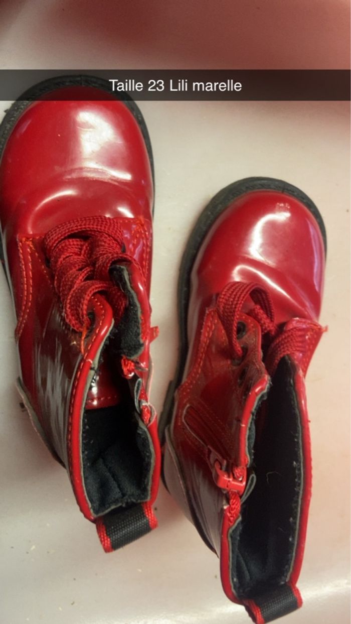 Bottines vernis rouge - photo numéro 3