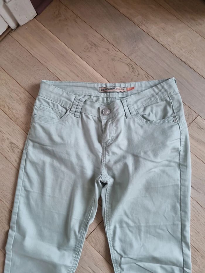 Pantalon  taille 38 vert amande - photo numéro 2