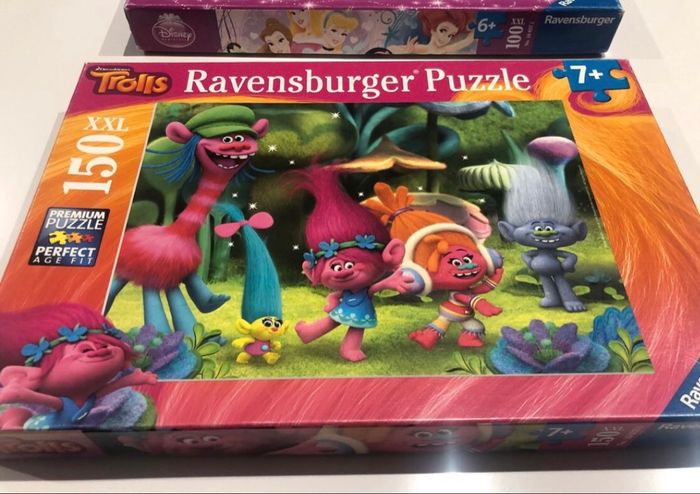 Lot de 2 puzzles princesse Disney et les Trolls - photo numéro 6