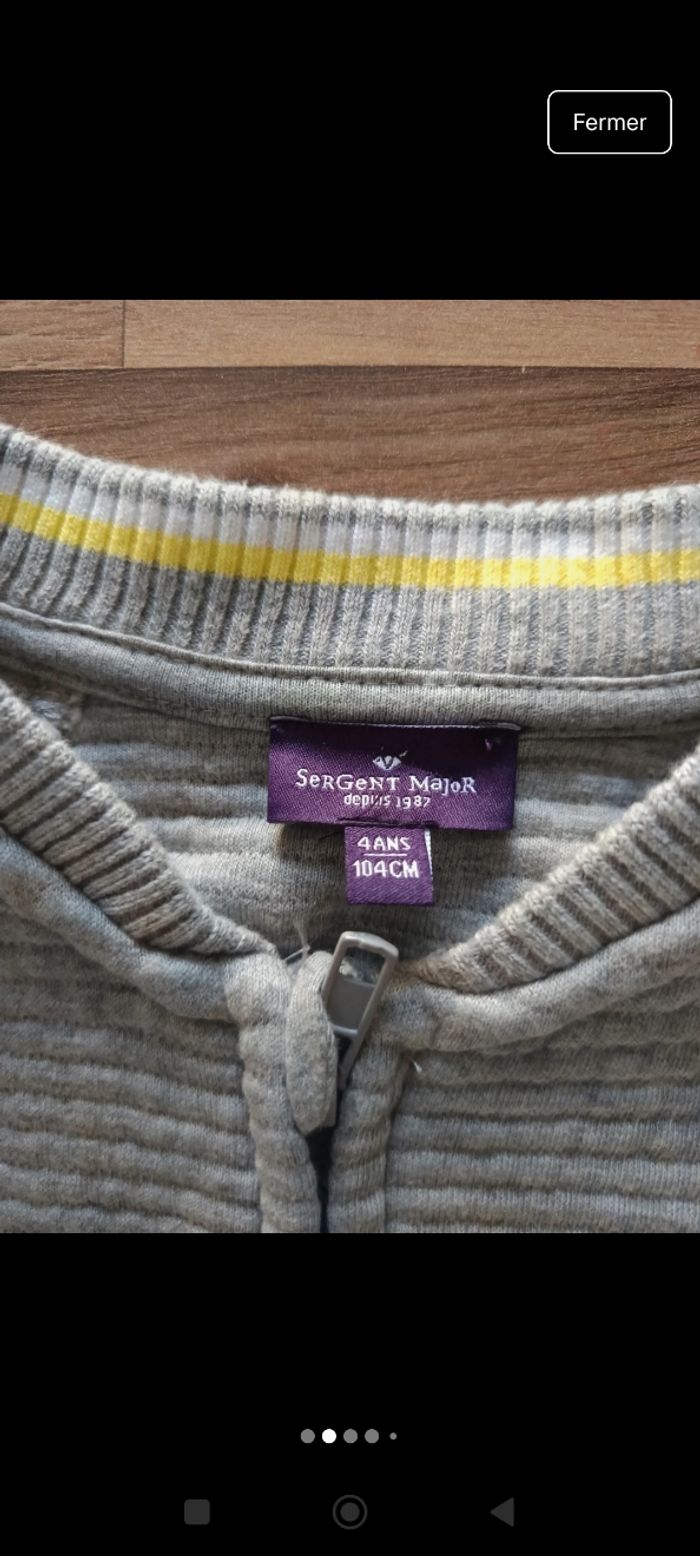 Gilet sergent major gris 4 ans - photo numéro 2