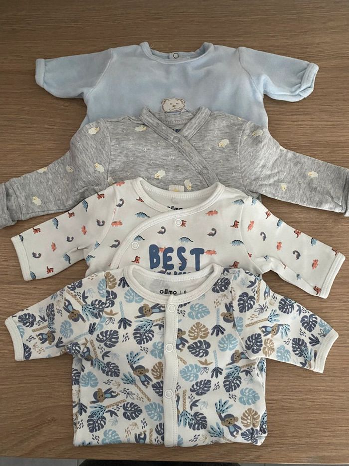 Lot 4 pyjamas naissance/0 mois