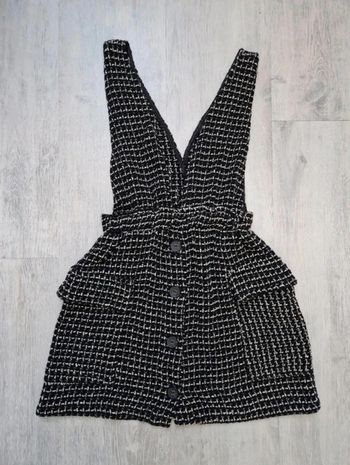 Robe à bretelles Zara XS noire, blanche et argentée