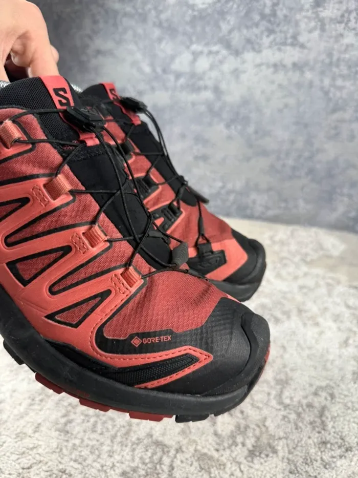 Salomon XA Pro 3D V9 Gore-Tex - Black & Beige & Corail - photo numéro 14