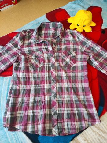 Jolie chemise cintrée femme manches 3/4 taille 44
