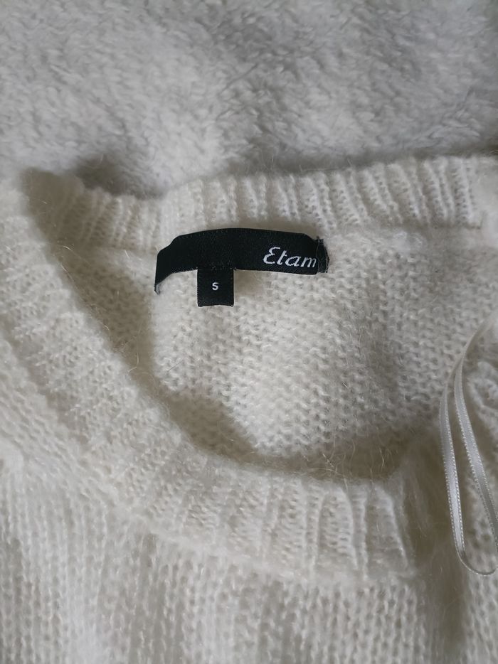 Pull rayé écru / beu marine  Etam taille S - photo numéro 2