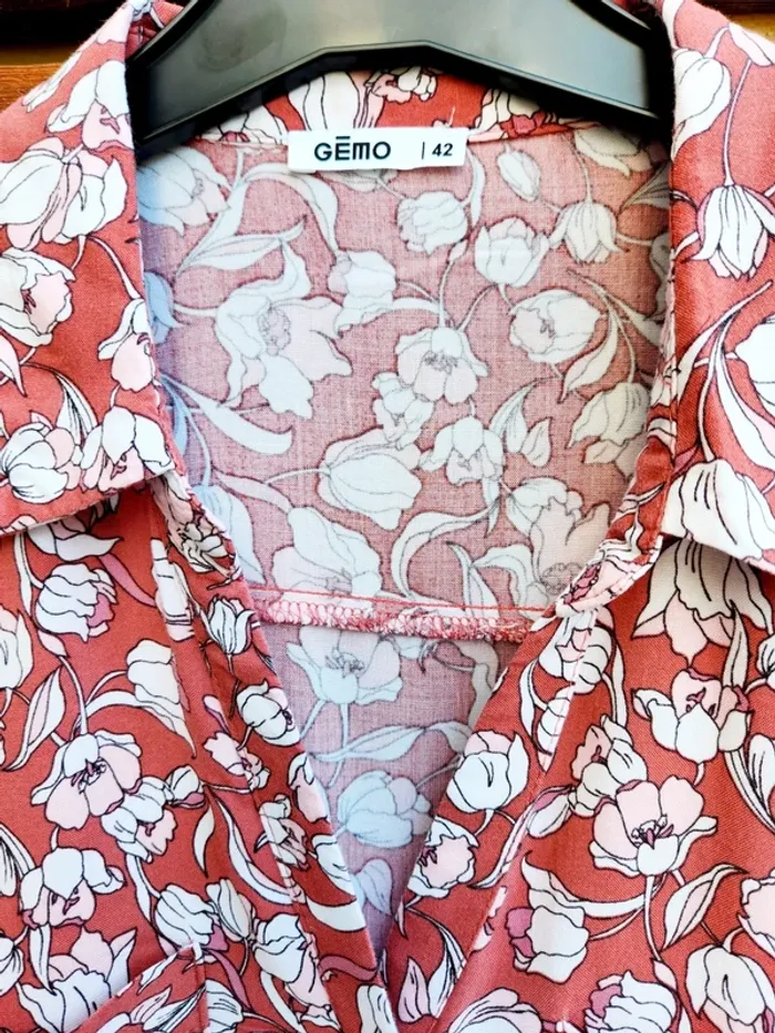 Robe chemise longue fleurie – GÉMO – Taille 42 - photo numéro 3