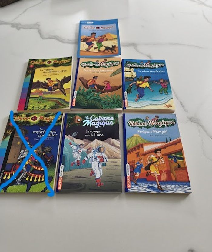 Lot de 6 livres la cabane magique