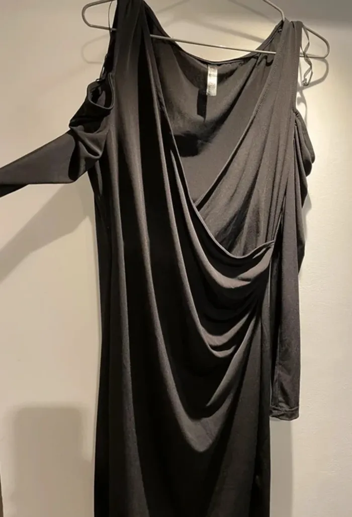 Robe drapée noire Rainbow T40/42 – très bon état