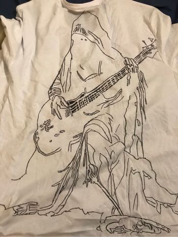 T-shirt blanc dessiner à la main