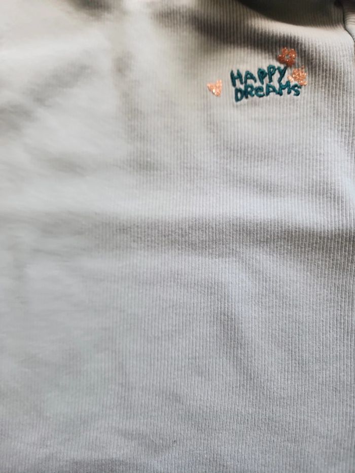 Tee shirt col montant vert happy dreams 24mois - photo numéro 5