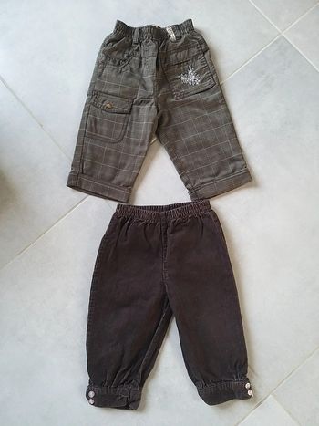 Lot de 2 pantalons en 18 mois