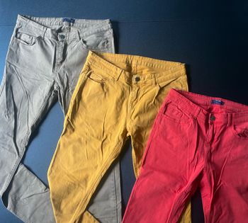 Lot 3 pantalons slim fit taille 38
