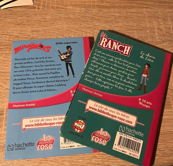 Lot livres bibliothèque rose Le Ranch et Miraculous - photo numéro 2