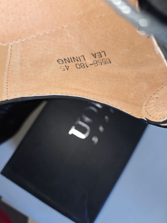 Chaussure derbie  noir daim uomo design  neuve - photo numéro 9