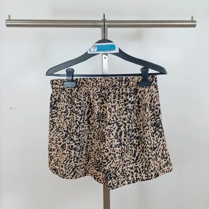 Short fluide imprimé léopard beige noir taille 42 - Tissia A1033 - photo numéro 2