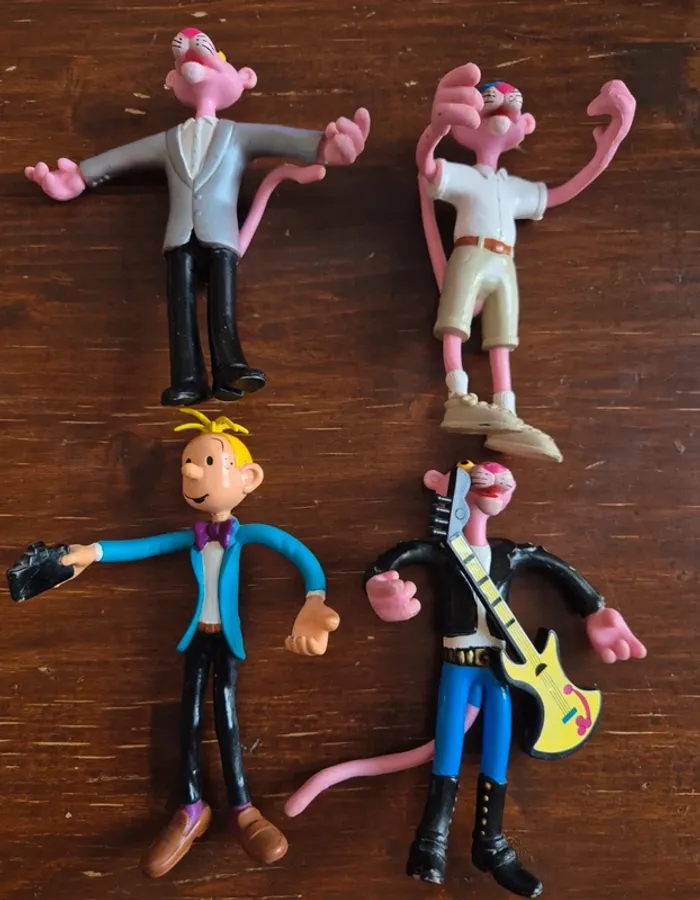 Lot figurines panthère rose + fantasio
