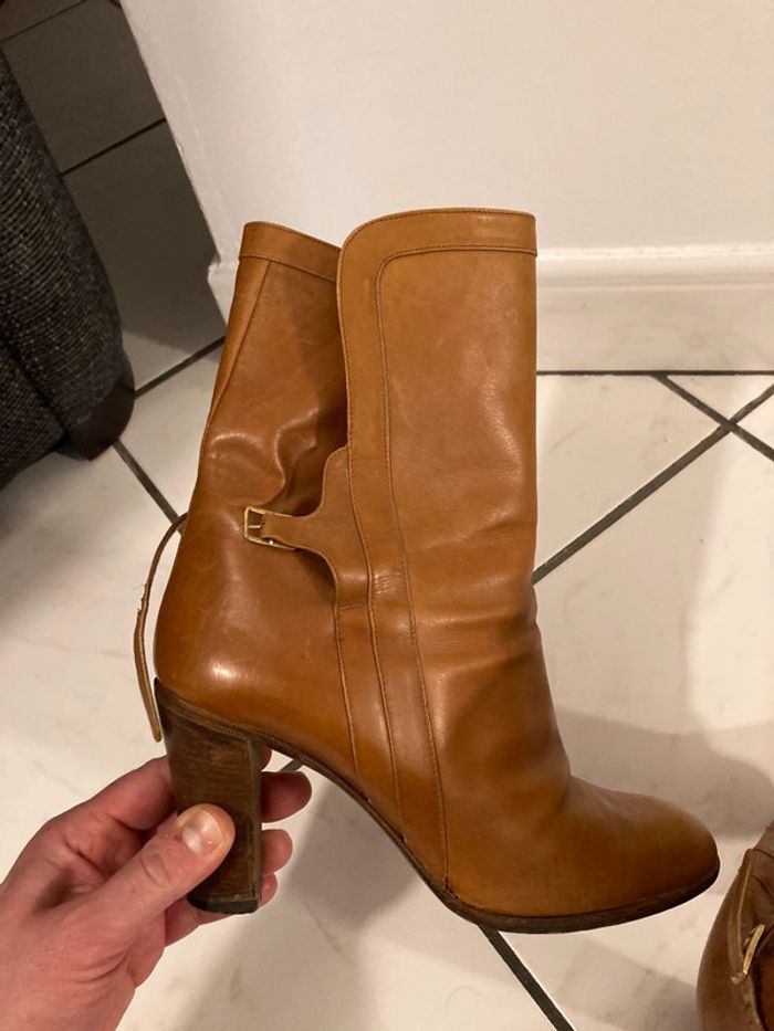 Boots camel en cuir taille 38 made in italy - photo numéro 9