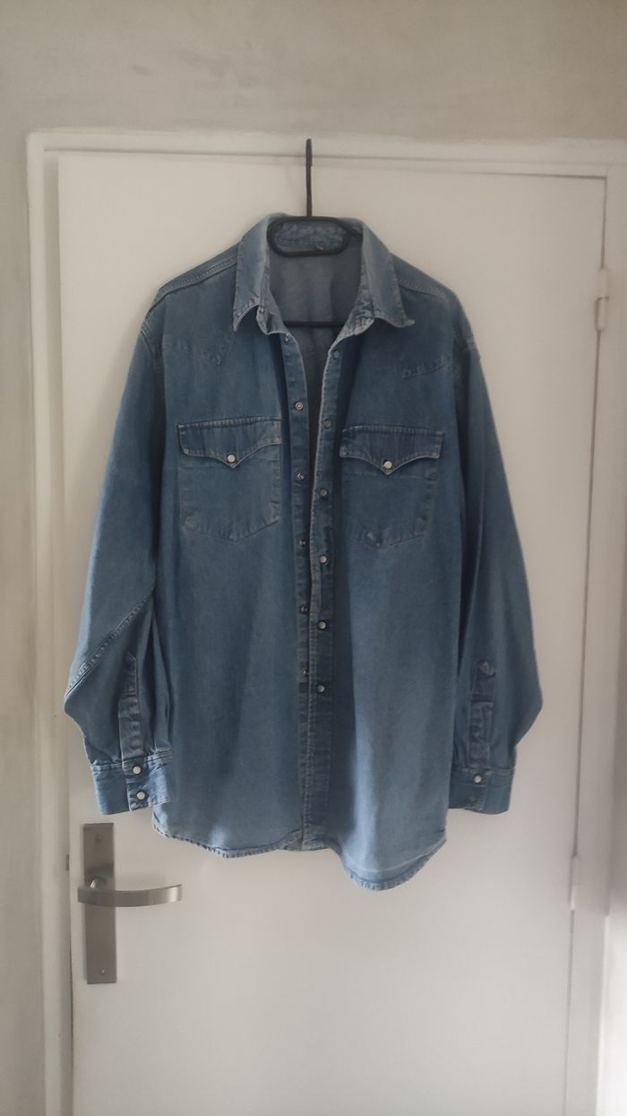 Chemise homme en jean taille L - photo numéro 9