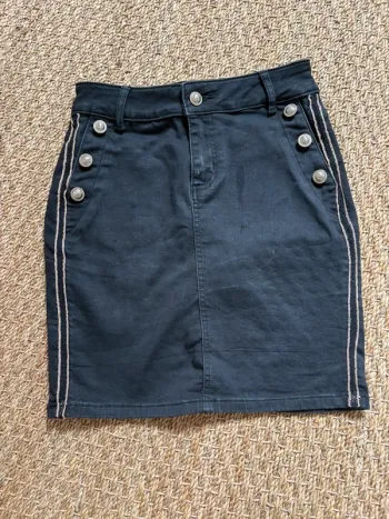 Mini jupe jean noir
