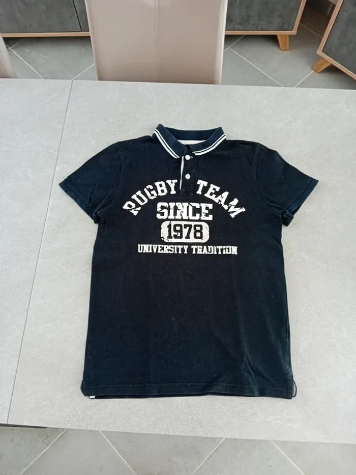 Polo Noir et Blanc taille 16 ans
