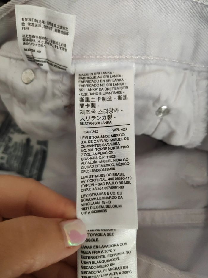 Jeans Levi's W24 L26 mauve pâle - photo numéro 7