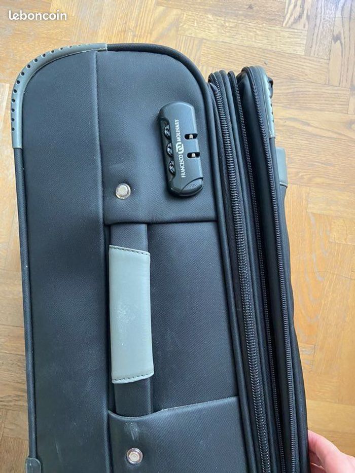 Valise de cabine noir Francesco Molinary taille h55xl 36xl 22 4 roues avec sécurité pour bloqué - photo numéro 6