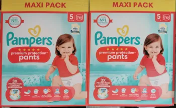 2 paquets de couches Pampers Premium Protection Pants (T5)