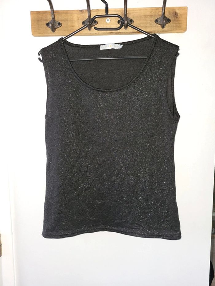 Cache cache débardeur noir pailleté Taille 40