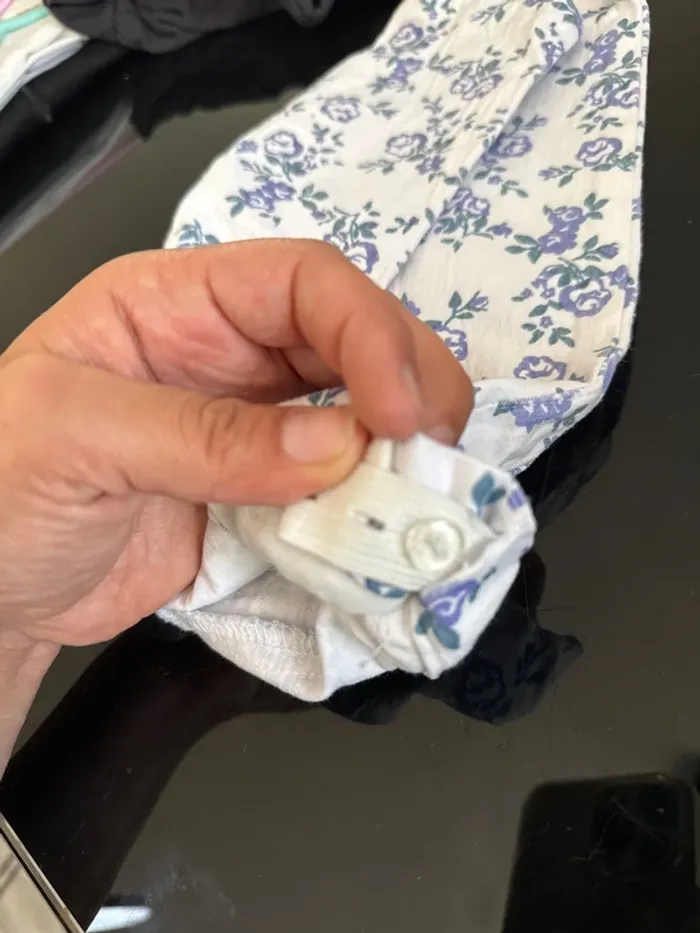 👖 jeans à fleurs - bébé fille - 6 mois - 67 cm - Pommette - très bon état - photo numéro 7