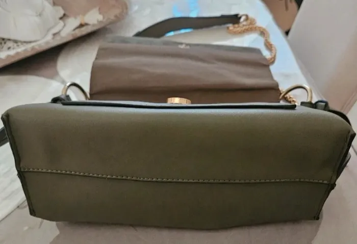 Sac à main kaki avec chaînette Bocage - photo numéro 5