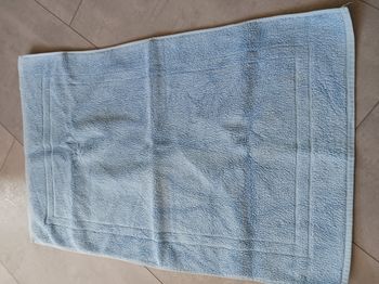tapis de bain bleu 100% coton 50 x 78 cm Sensei