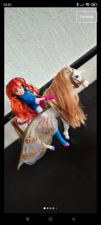 Lot Fée Winx Movie Bloom Et Sa Licorne - Cheval Magique