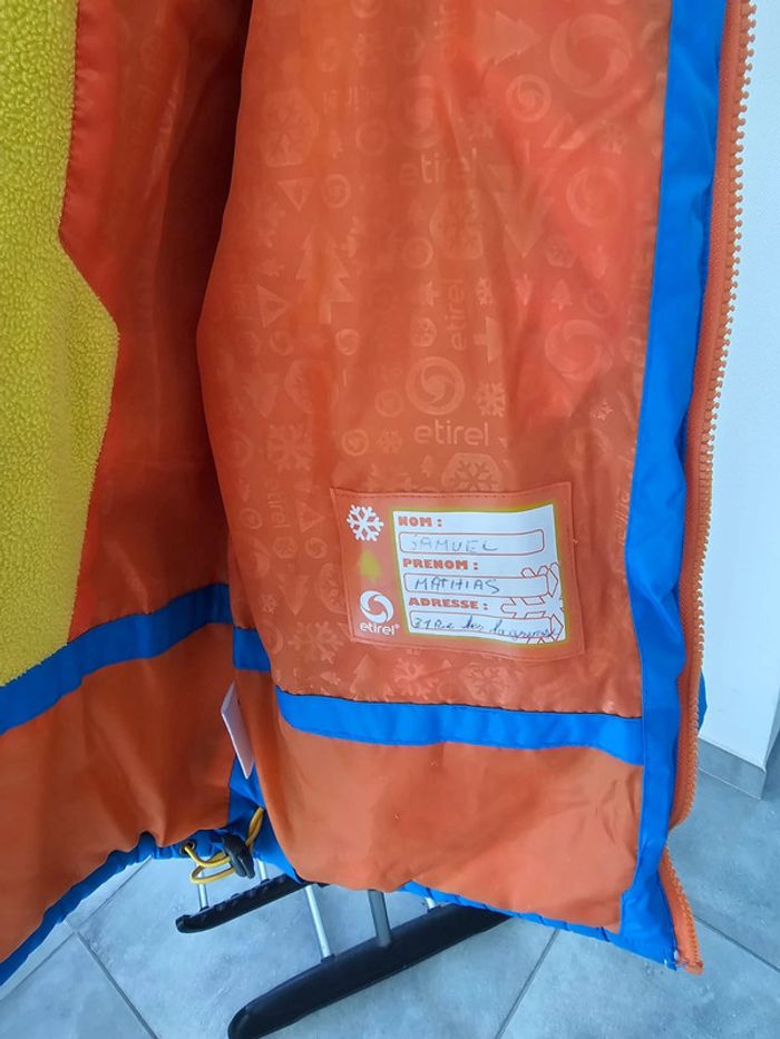 Veste /manteau ski bleu /jaune garçon 10ans/elite aquabade - photo numéro 3