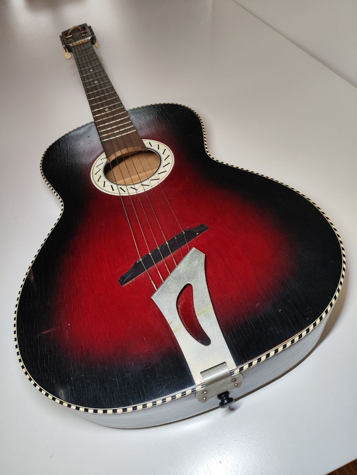 Guitare Made in Germany 40 50 60 1940 1950 Acoustique Acoustic Old Vintage Rare Hawe - photo numéro 4