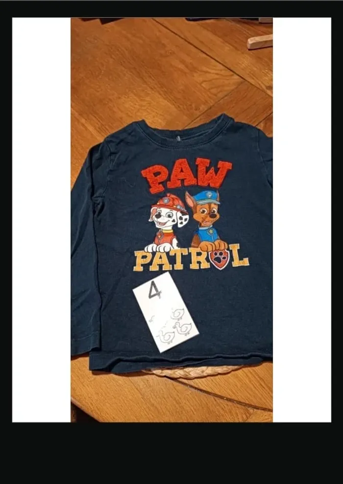 Tee shirt manche longue 4 ans paw patrol