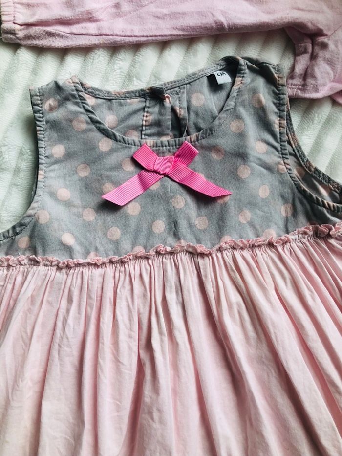 Robe et gilet rose et gris - photo numéro 5