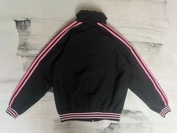 Veste à zip Adidas vintage taille 14 ans noir bandes roses - photo numéro 6