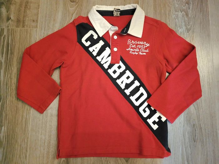 Polo rouge ML Tape à l'œil 6 ans