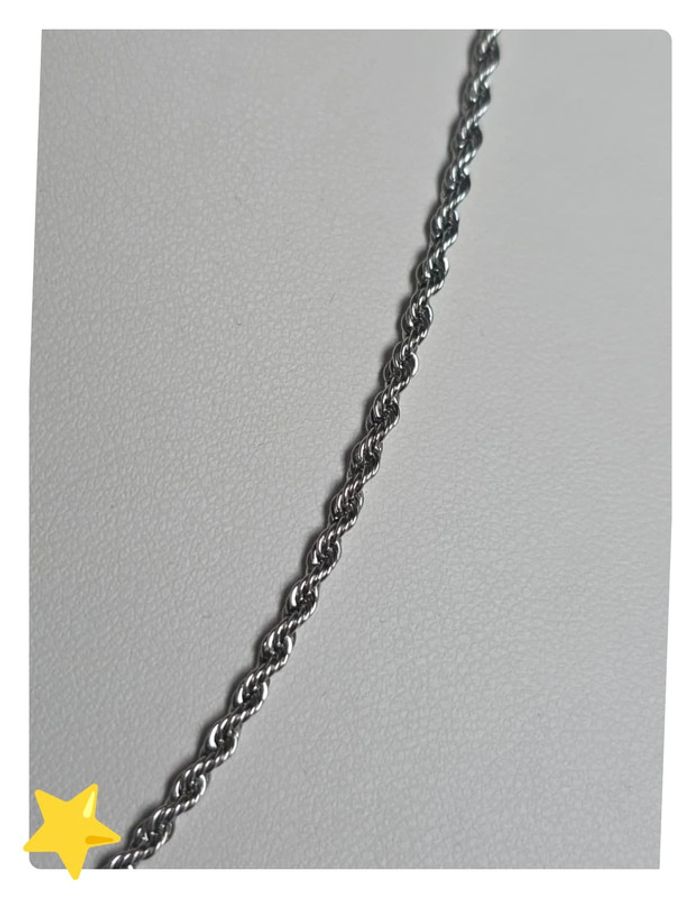 Collier maille Torsadé Monomen acier inoxydable  45cm - photo numéro 4