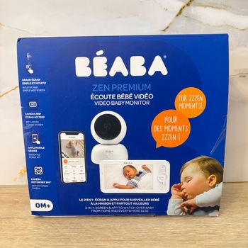 BÉABA Babyphone écoute-bébé Vidéo Zen Premium. État neuf, plastique de protection.