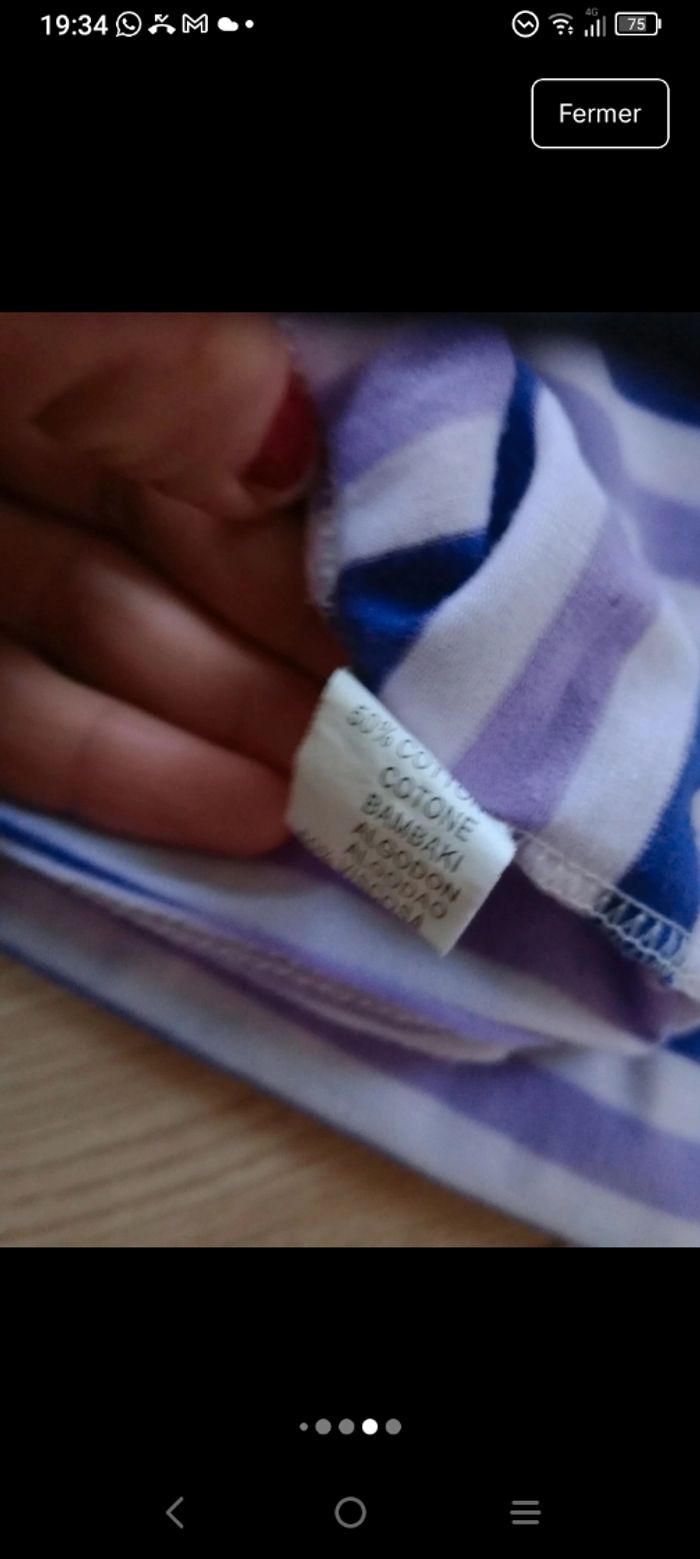 Débardeur femme L violet et bleu c81 - photo numéro 7