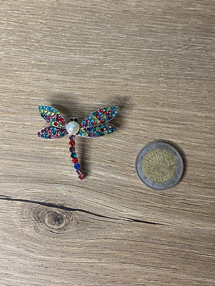 Broche libellule strass - photo numéro 5